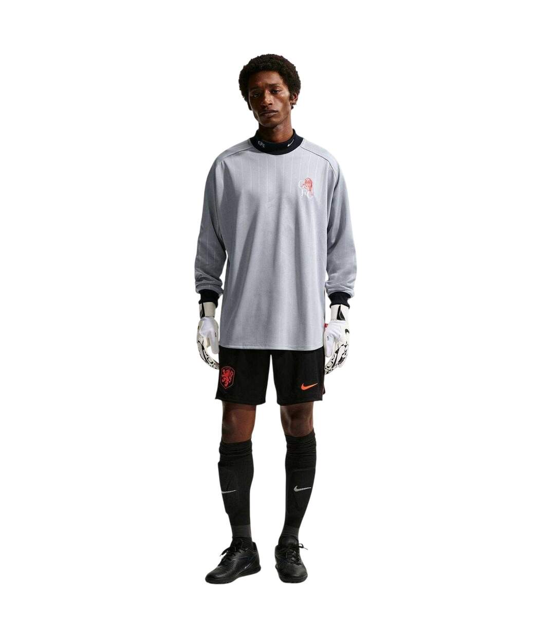 Mens 2025/2026 Chelsea Fc Goalkeeper Jersey Grey Orange Nike-1