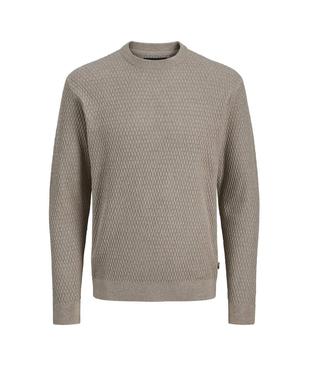Pull gris clair homme jack & jones reagan-1