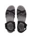 Womens/ladies Salina Cross Strap Leather Walking Sandals Black Grey Karrimor-4