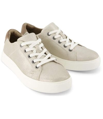 Womens/ladies Kameron Trainers Champagne Toms