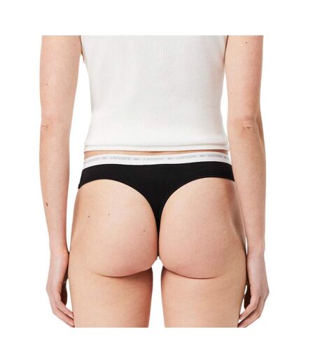 X3 strings noir femme lacoste coton stretch - l