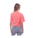 T-shirt Court Hands Off Femme Rose Off White-2