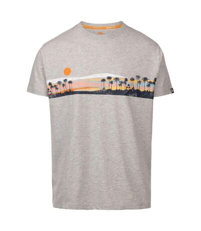Mens Printed Casual T-shirt Grey Marl Trespass