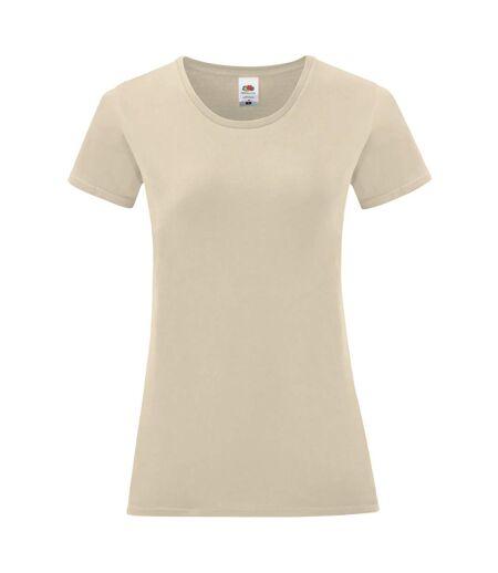 Fruit Of The Loom - T-shirt manches courtes ICONIC - Femme (Beige) - UTPC3400