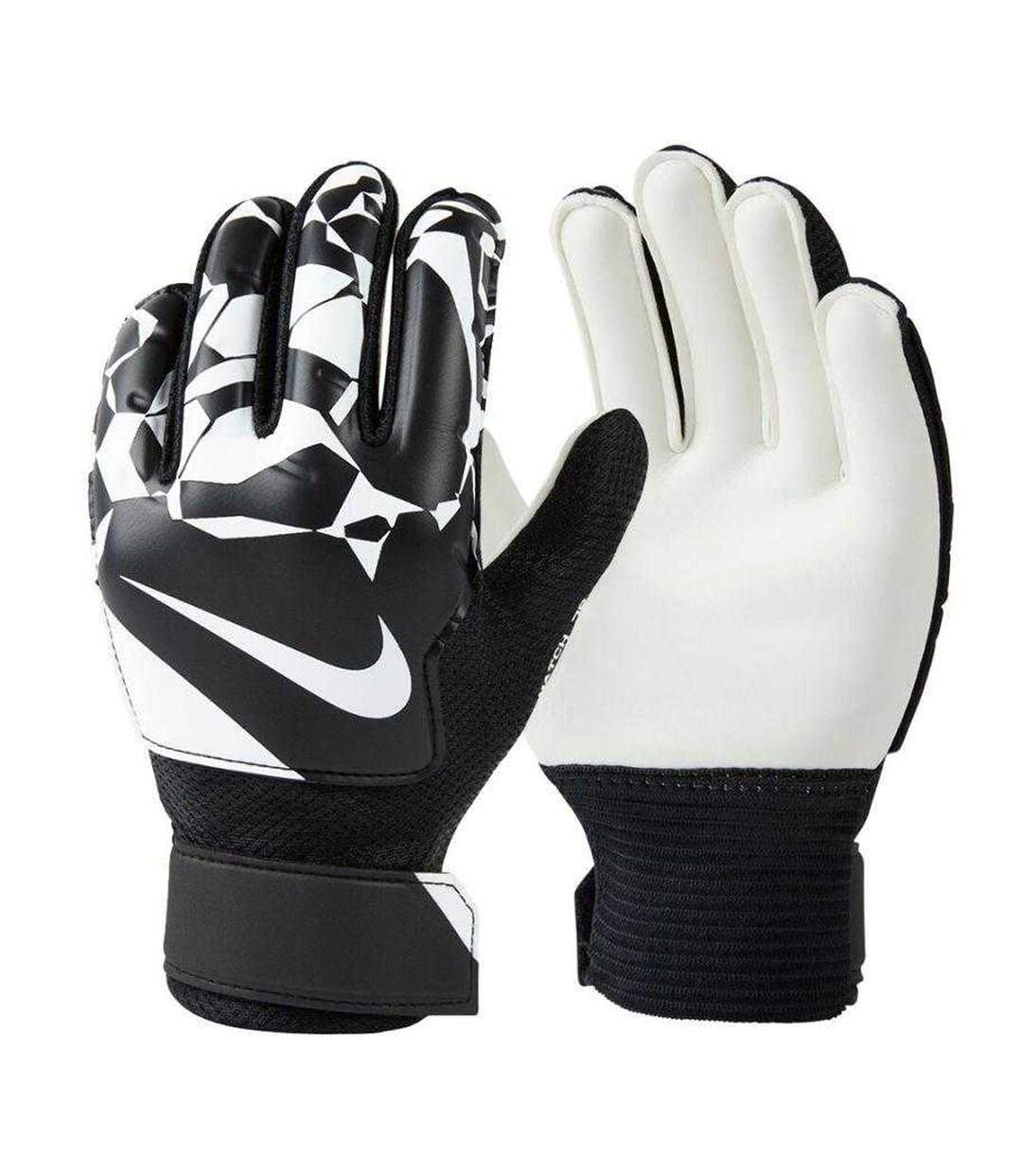 Childrens/kids Match Goalkeeper Gloves Black White Nike-3