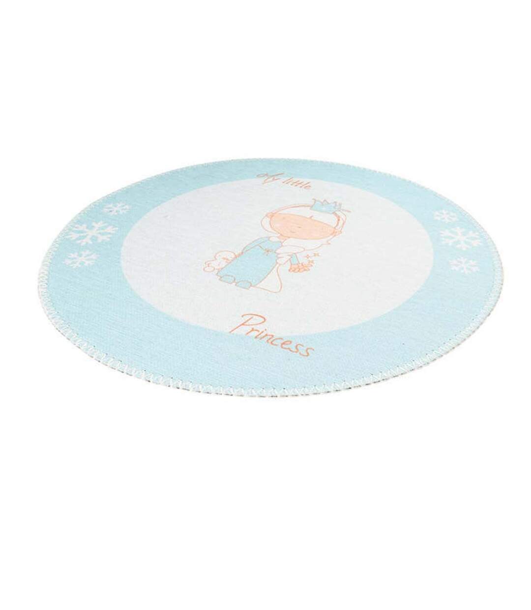 Tapis Rond Enfant Imprimé Bambini II 160cm Menthe-2