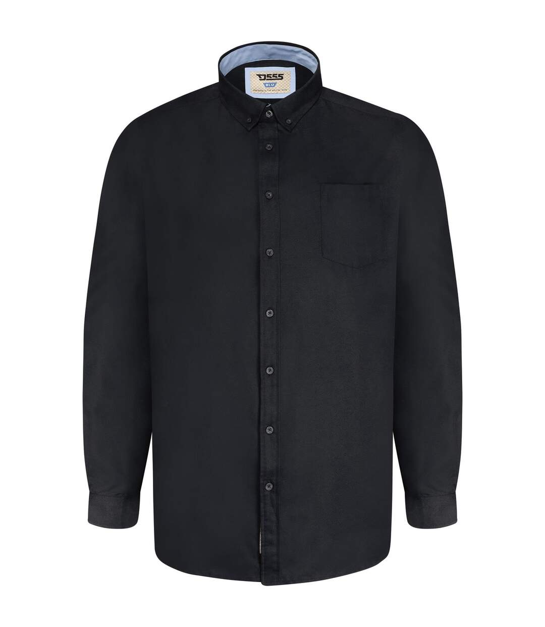 Mens d555 richard oxford kingsize long-sleeved shirt black Duke