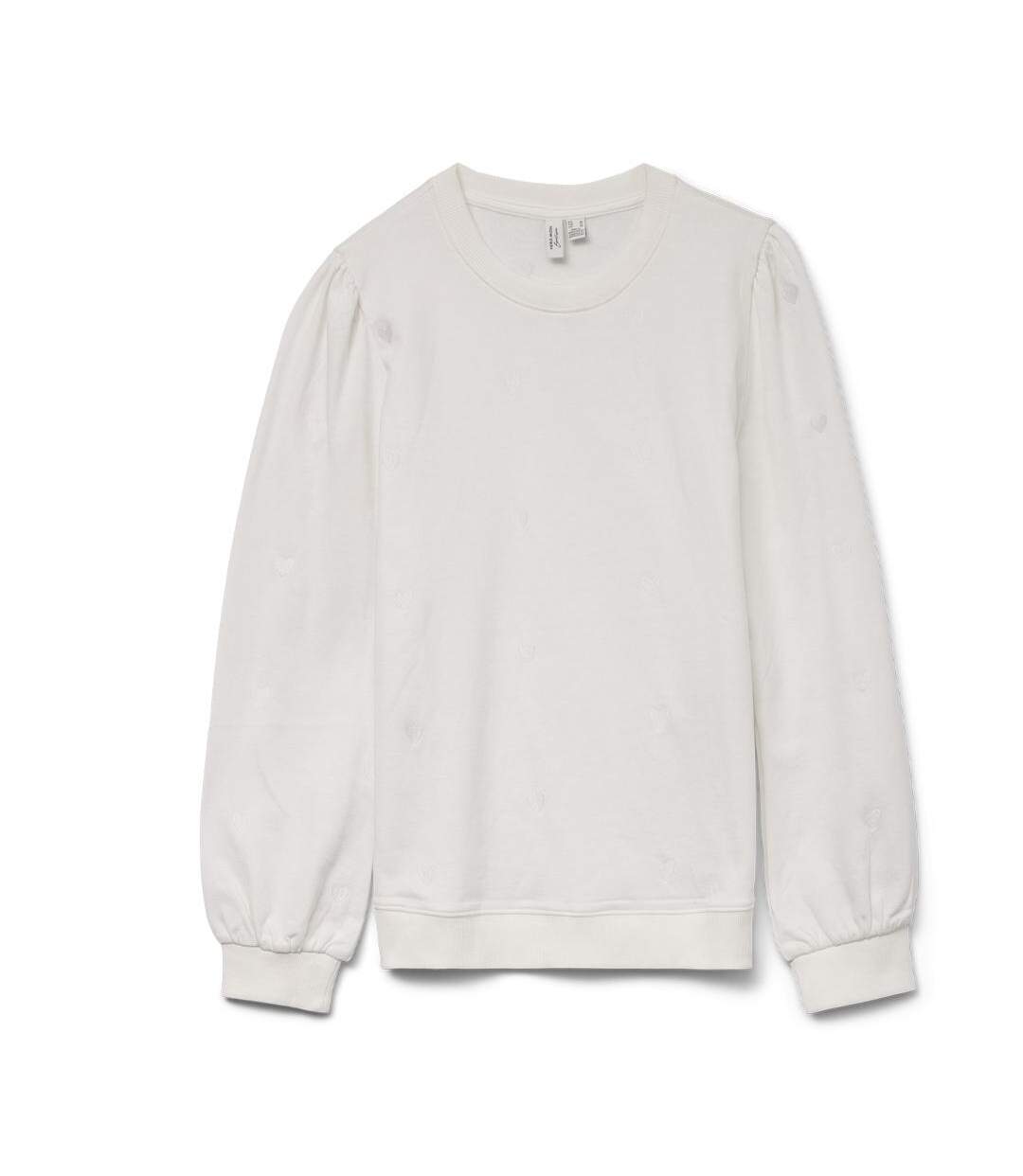 Sweat blanc femme vero moda beat - l-3