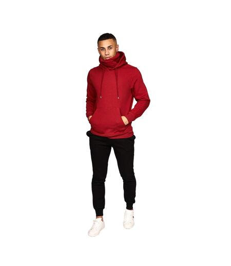 Mens Venmark Snood Collar Hoodie Red Juice
