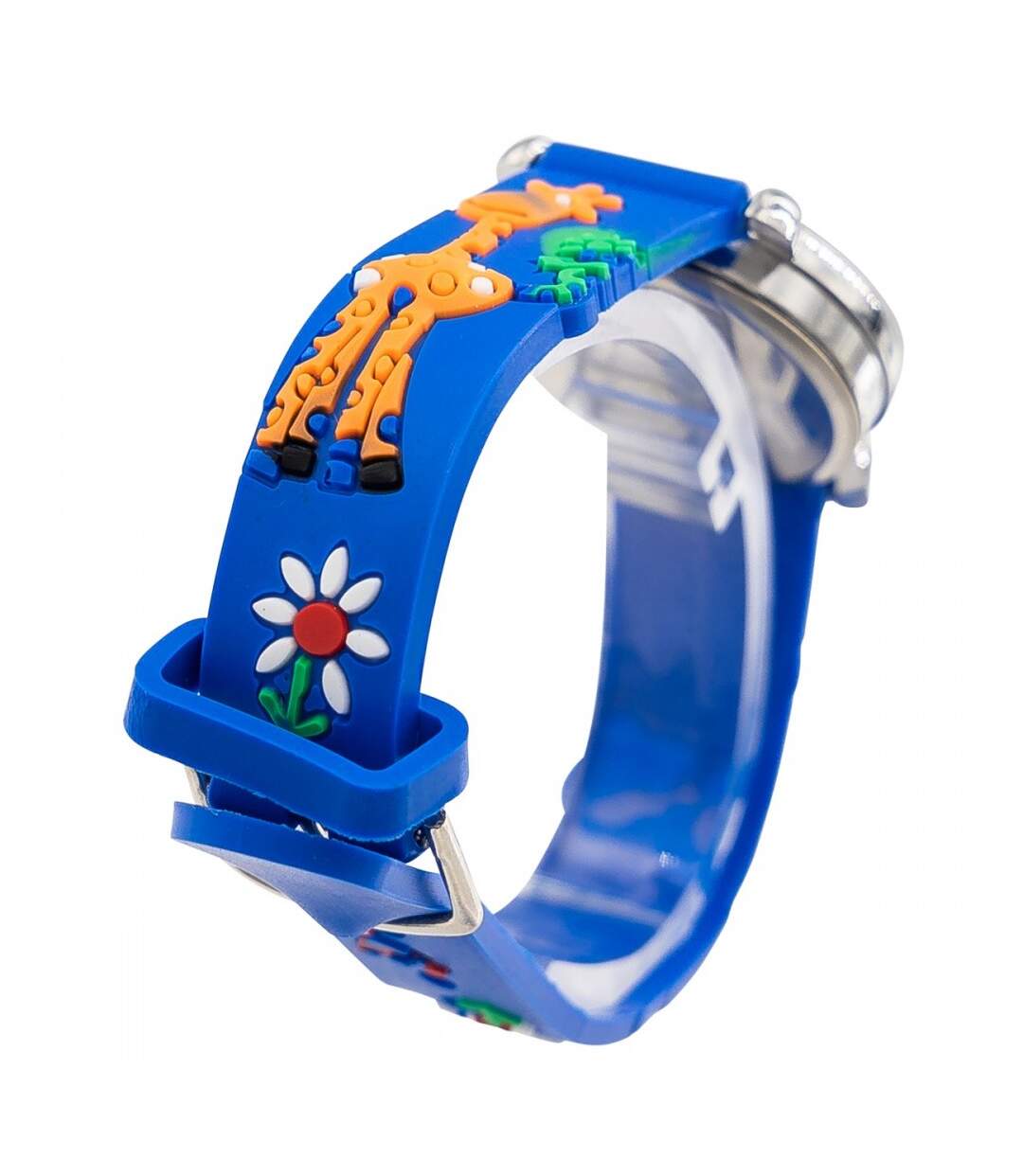 Montre Originale Enfant Unisexe Silicone Girafe Bleu