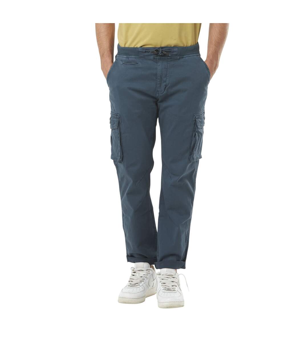 Pantalon cargo homme poches laterales avec écusson brodé en coton Ico Vondutch