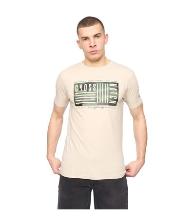Mens wenfore t-shirt light stone Crosshatch