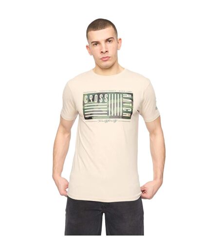 Mens wenfore t-shirt light stone Crosshatch
