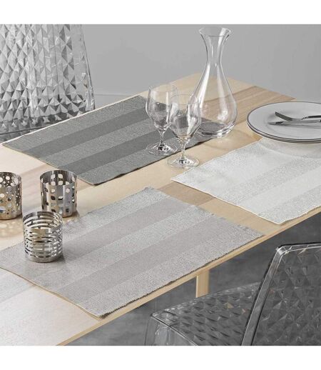 Lot de 2 Sets de Table Eldora 33x48cm Taupe