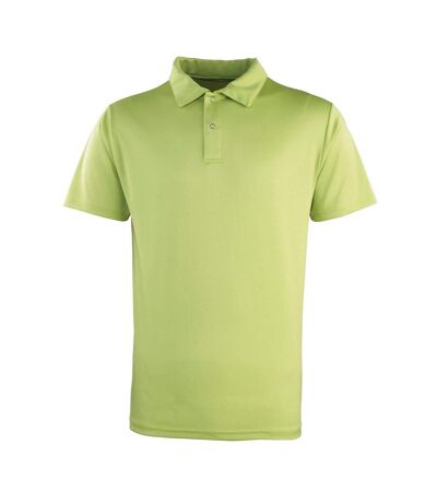 Premier Unisex Adult Coolchecker Pique Polo Shirt (Lime)