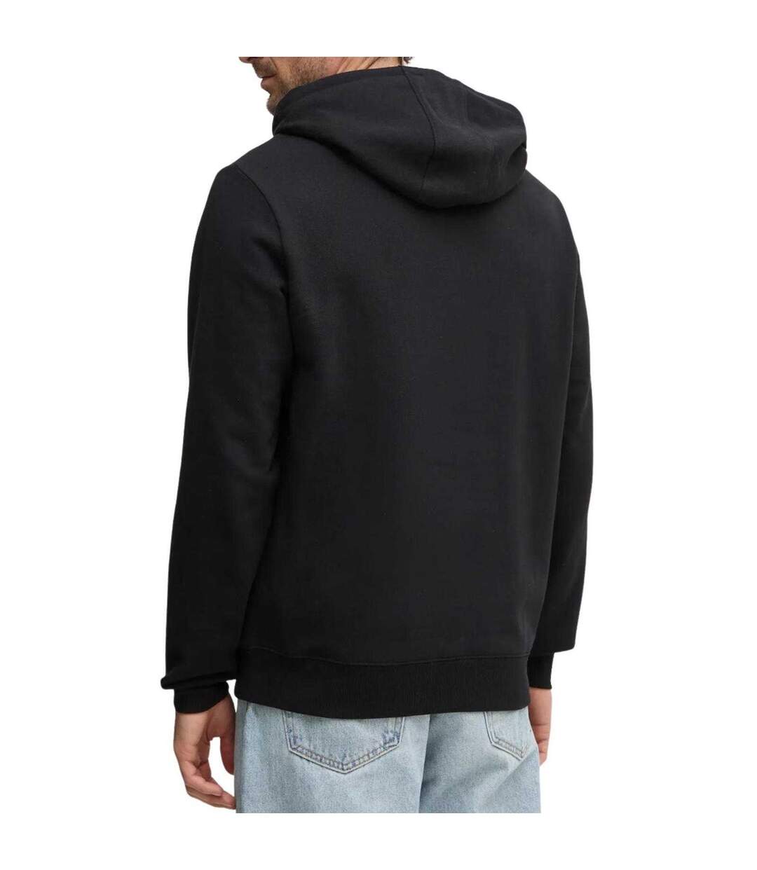 Sweat À Capuche Motif/style En Relief Homme Noir Guess-2