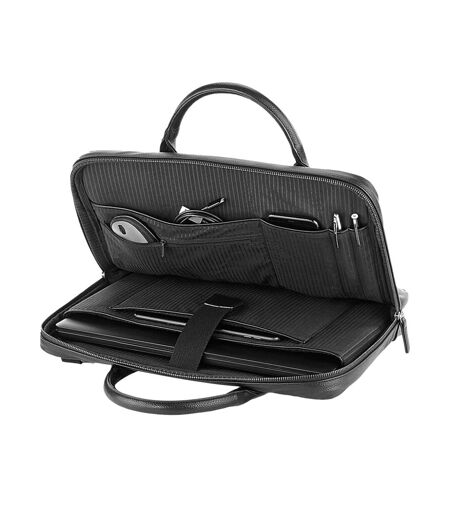 Nuhide slimline laptop bag one size black Quadra