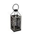 Lanterne en Métal Design Feuillage 38cm Noir-1