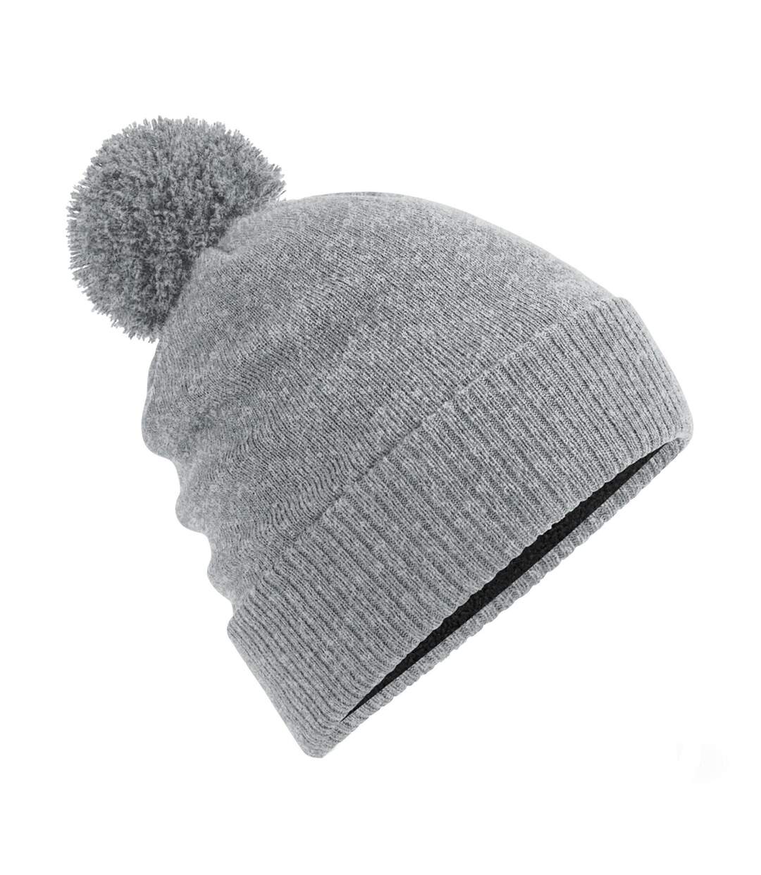 Bonnet snowstar gris Beechfield-2