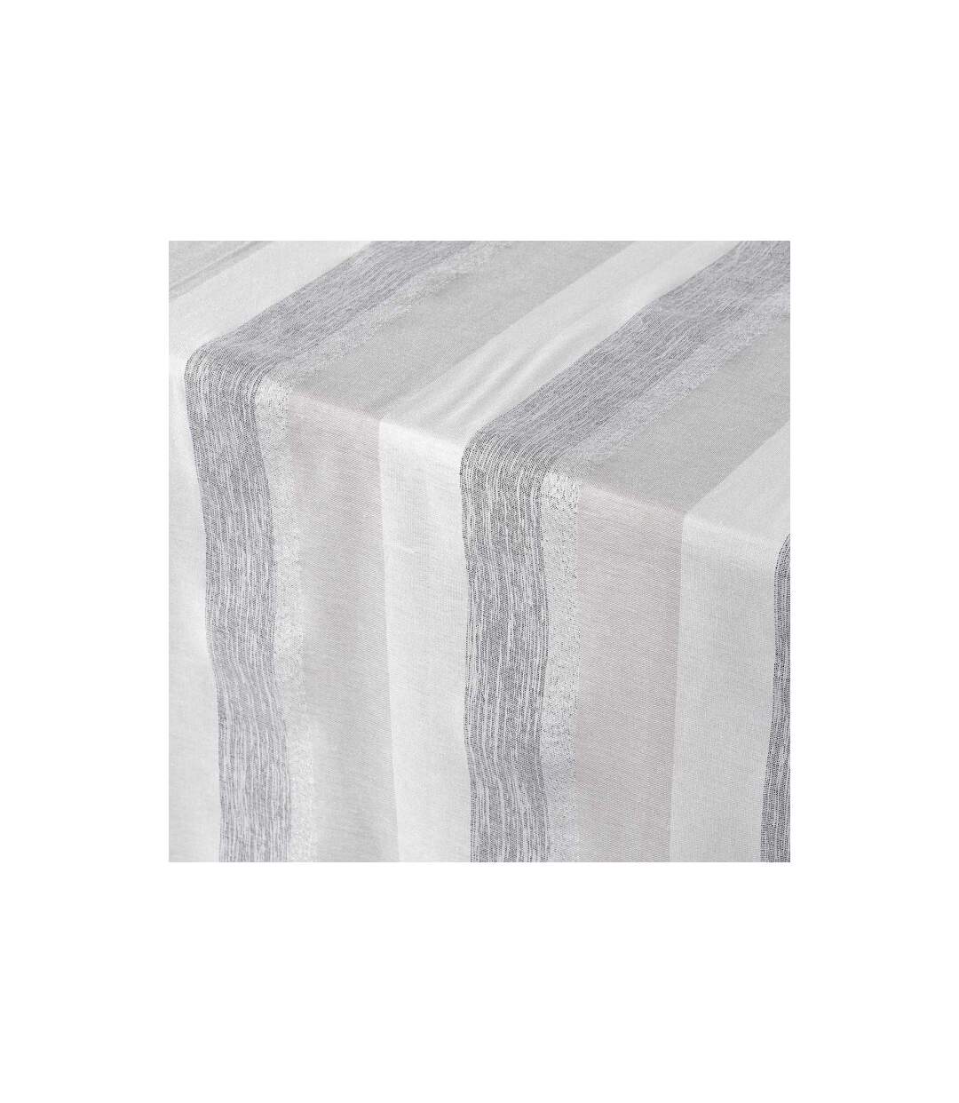 Nappe en Coton Tissée Eldora 140x240cm Argent-2