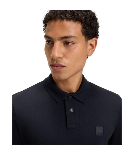Polo Motif/style Logo Rectangulaire Passenger Homme Bleu Marine Boss