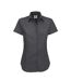 B&C Womens/Ladies Sharp Twill Short Sleeve Shirt (Dark Grey) - UTBC124
