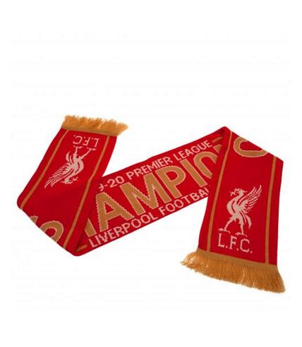 Liverpool FC - Écharpe d'hiver PREMIER LEAGUE CHAMPIONS (Rouge / or) (Taille unique) - UTTA6541