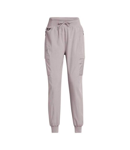 Womens/ladies Trail Run Side Pocket Joggers Grey Under Armour