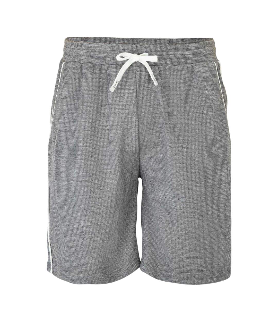 Mens Cotton Blend Shorts Light Grey Fabric-1