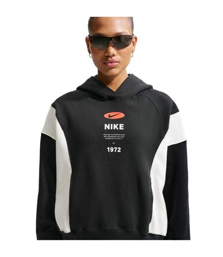 Womens/ladies Nsw Phoenix Fleece Hoodie Black Sail Nike