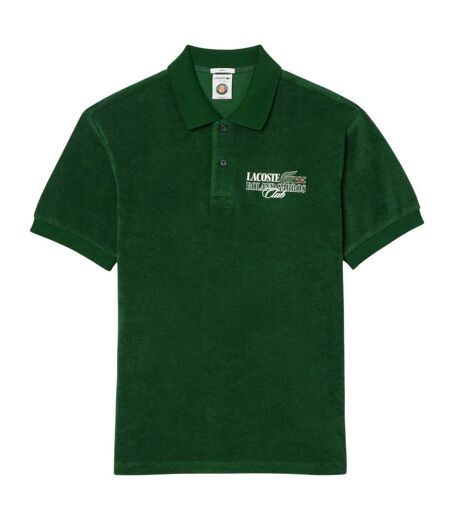 Mens Roland Garros Edition Terrycloth Relaxed Fit Polo Shirt Green Lacoste