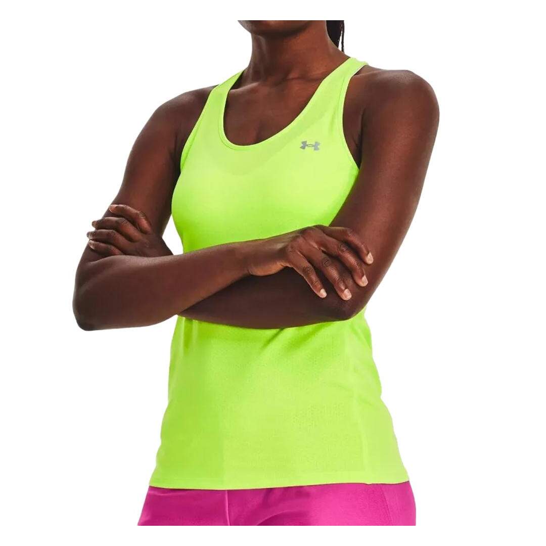 Débardeur Vert Fluo Femme Under Armour Racer - L-1