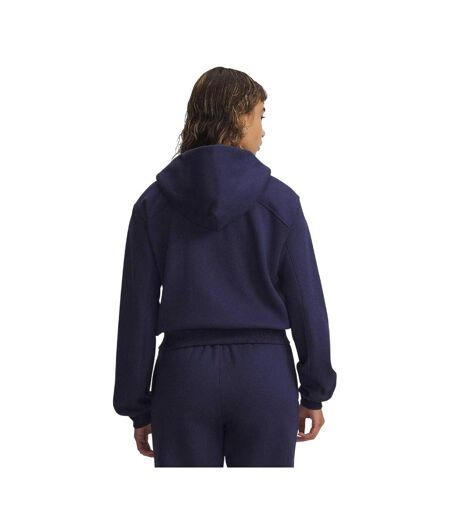 Womens/ladies Fleece Full Zip Hoodie Blue Under Armour