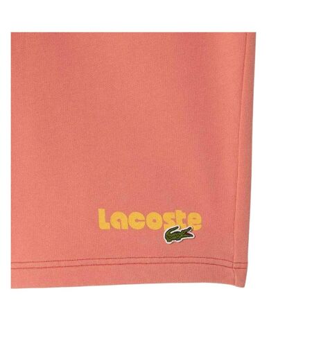 Mens Organic Cotton Graphic Print Shorts Red Faded Lacoste