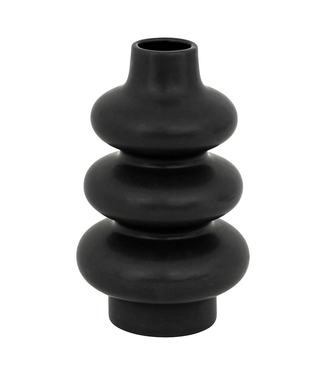 Vase Design en Dolomite Clothilde 25cm Noir-1