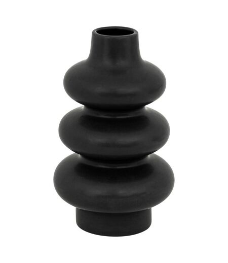 Vase Design en Dolomite Clothilde 25cm Noir