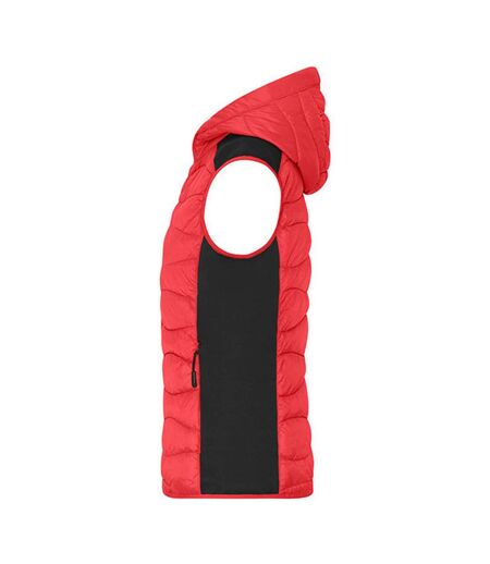 Veste Sans Manches Hybrid Femme Rouge Noir James And Nicholson
