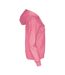 Womens/ladies Full Zip Hoodie Pink Cottover-4
