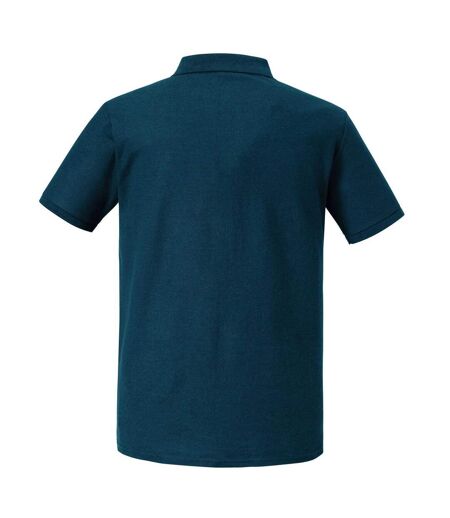 Mens Authentic Eco Polo Shirt Petrol Blue Russell