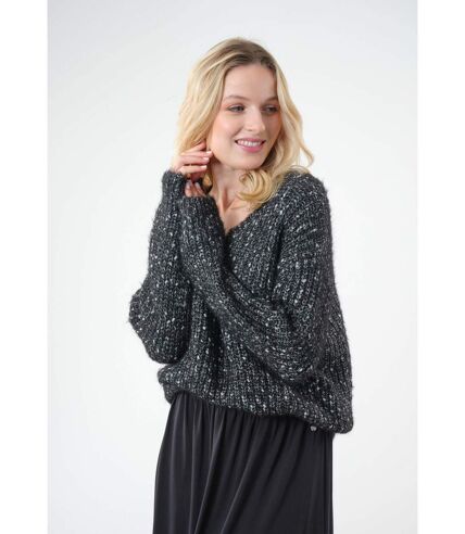 Pull oversize en maille brillante