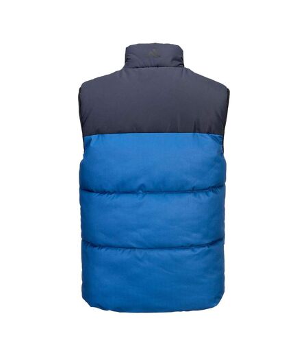 Unisex adult kx3 insulated baffled stitching body warmer quartz/dark navy Portwest