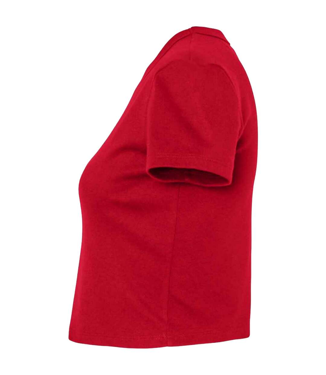 Haut court femme rouge uni Bella + Canvas-3