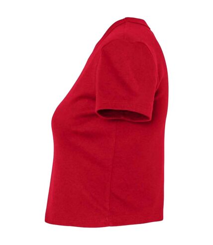 Haut court femme rouge uni Bella + Canvas