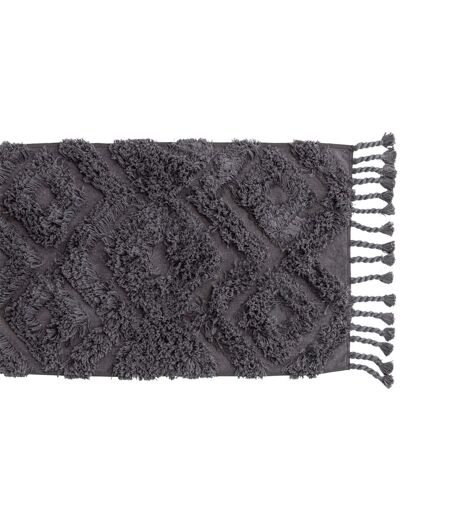Tapis de Salle de Bain Hilma 50x80cm Gris Foncé