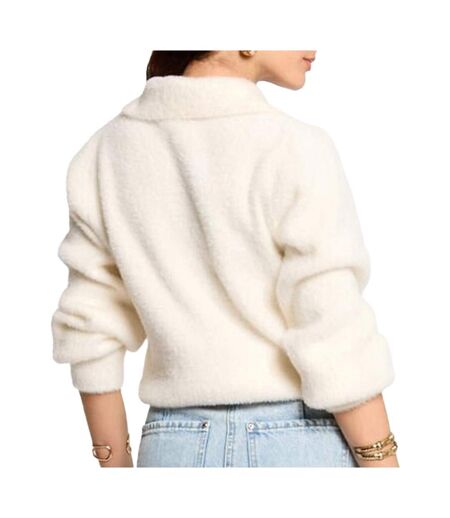 Gilet zippé blanc femme morgan domi