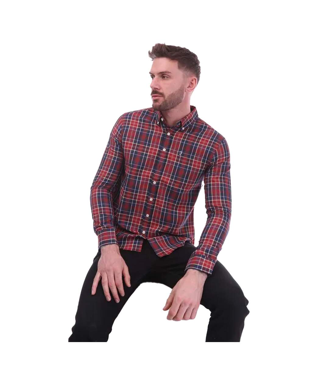 Chemise edina homme rouge Farah-3