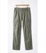 Pantalon Cargo en Toile Canvas 100% Coton Vert Tilleul-2