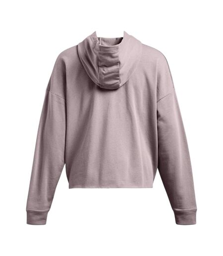 Womens/ladies Rival Terrycloth Oversized Hoodie Grey Under Armour