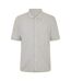 Mens Textured Short-sleeved Shirt Light Grey Ted Baker-1