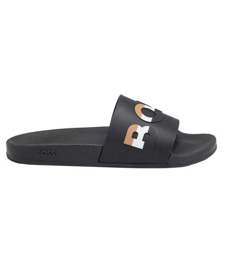 Claquettes Bay Homme Noir Boss